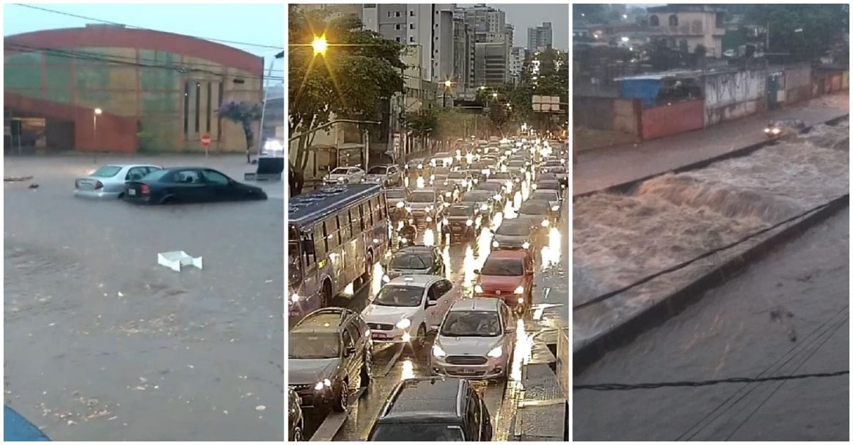 Caos Chuva forte trava trânsito provoca alagamentos e deixa vítimas