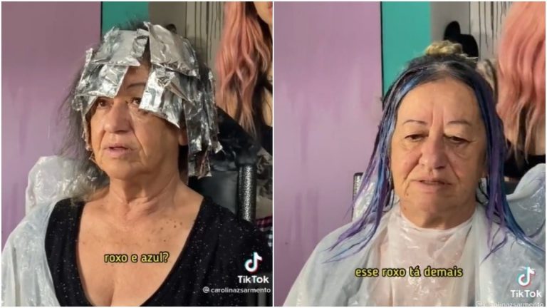 Cabeleireira De Bh Presenteia M E Cabelo Colorido E Rea O Viraliza