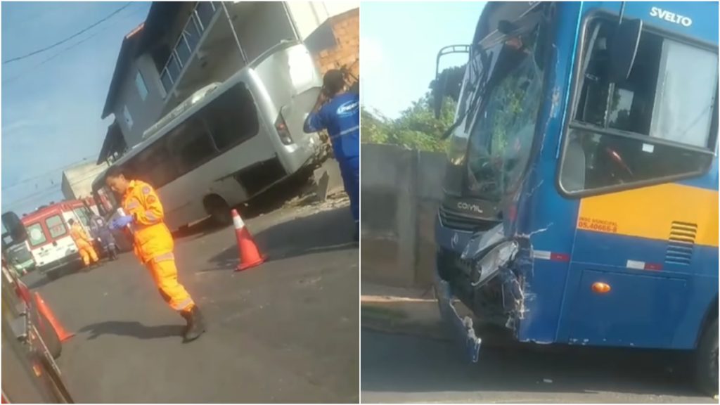 Acidente entre micro ônibus e escolar deixa sete crianças feridas