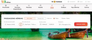 Buscador de passagens do 123 Milhas