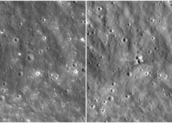 foto nasa colisão nave space x lua