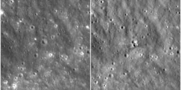 foto nasa colisão nave space x lua