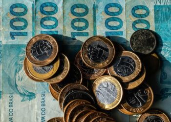 moedas e notas de real