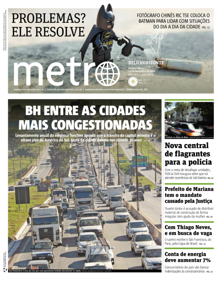 Capas Dos Principais Jornais De Bh Nesta Quarta Feira 22 De Fevereiro 