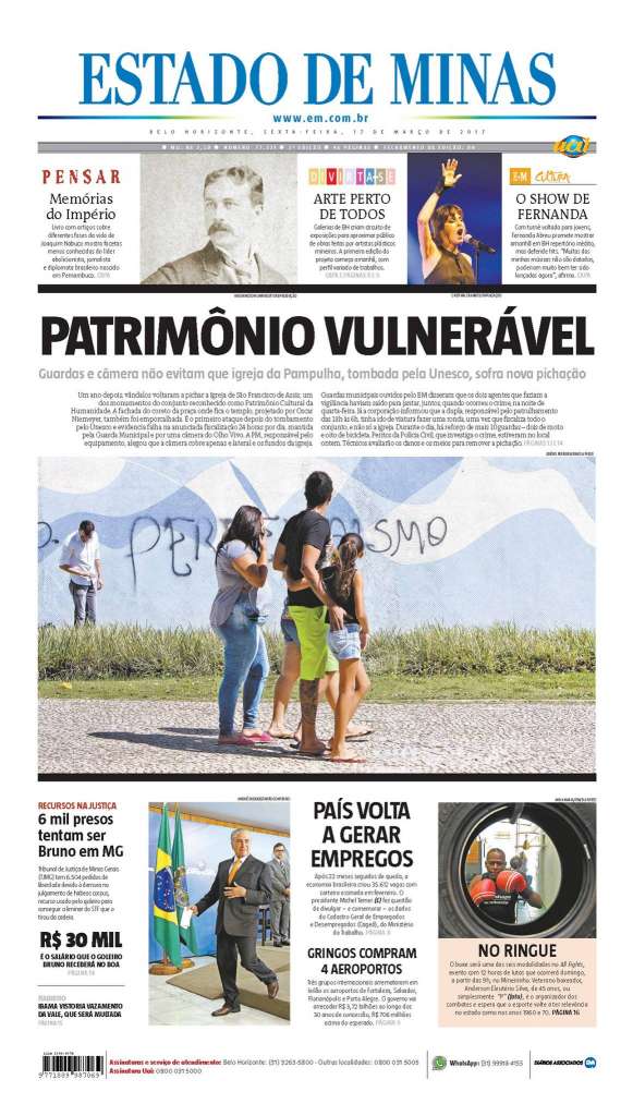 Capas Dos Principais Jornais De Bh Neste Sábado 18 De Março 