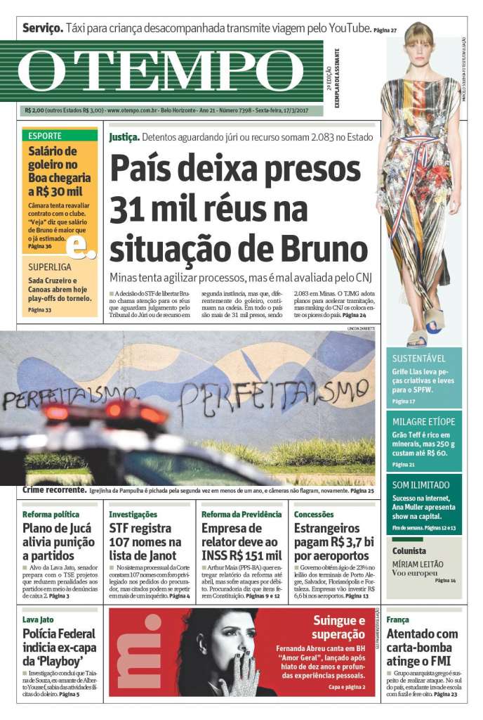 Capas Dos Principais Jornais De Bh Neste Sábado 18 De Março 