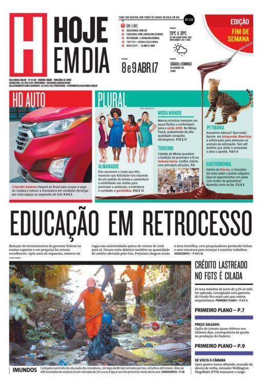 Capas Dos Principais Jornais De Bh Neste Sábado 8 De Abril 