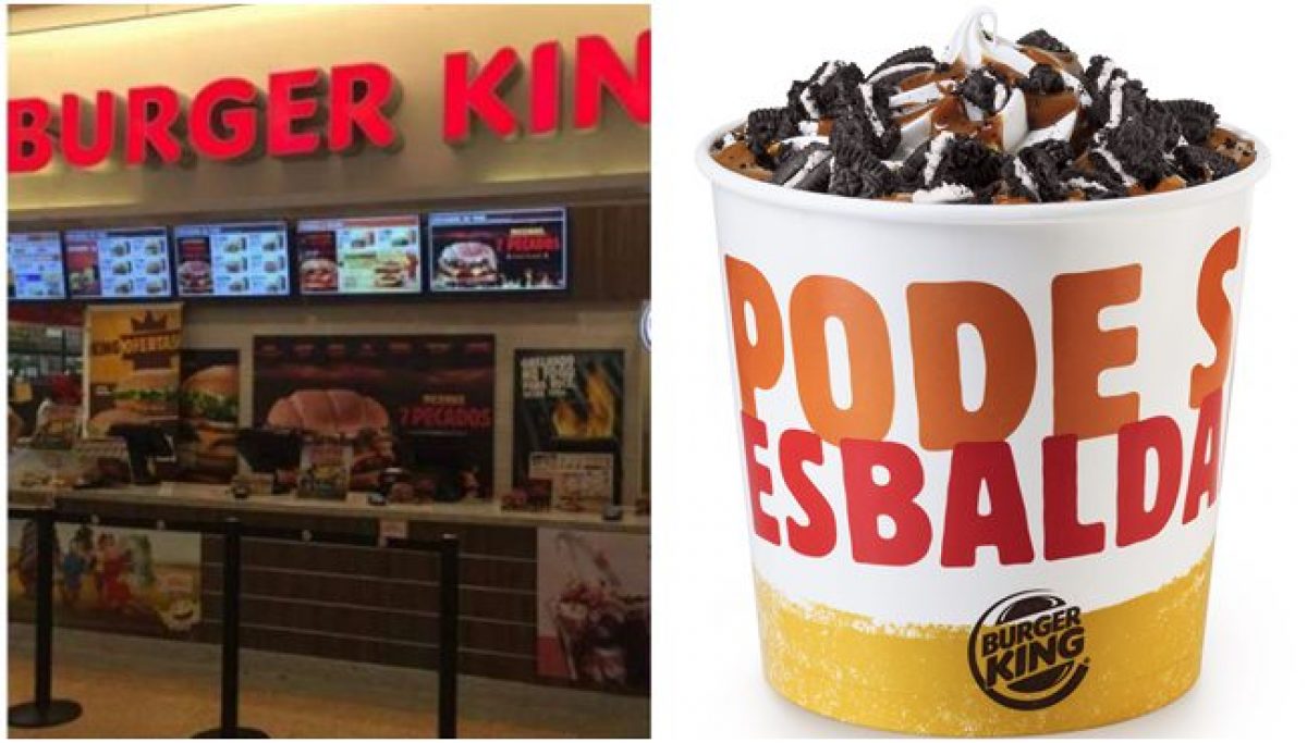 Burger King lança balde de quase 1 litro de sorvete com biscoito