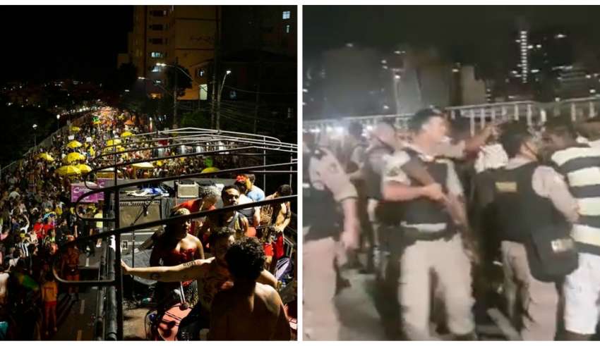 Bloco tem tensão com PM