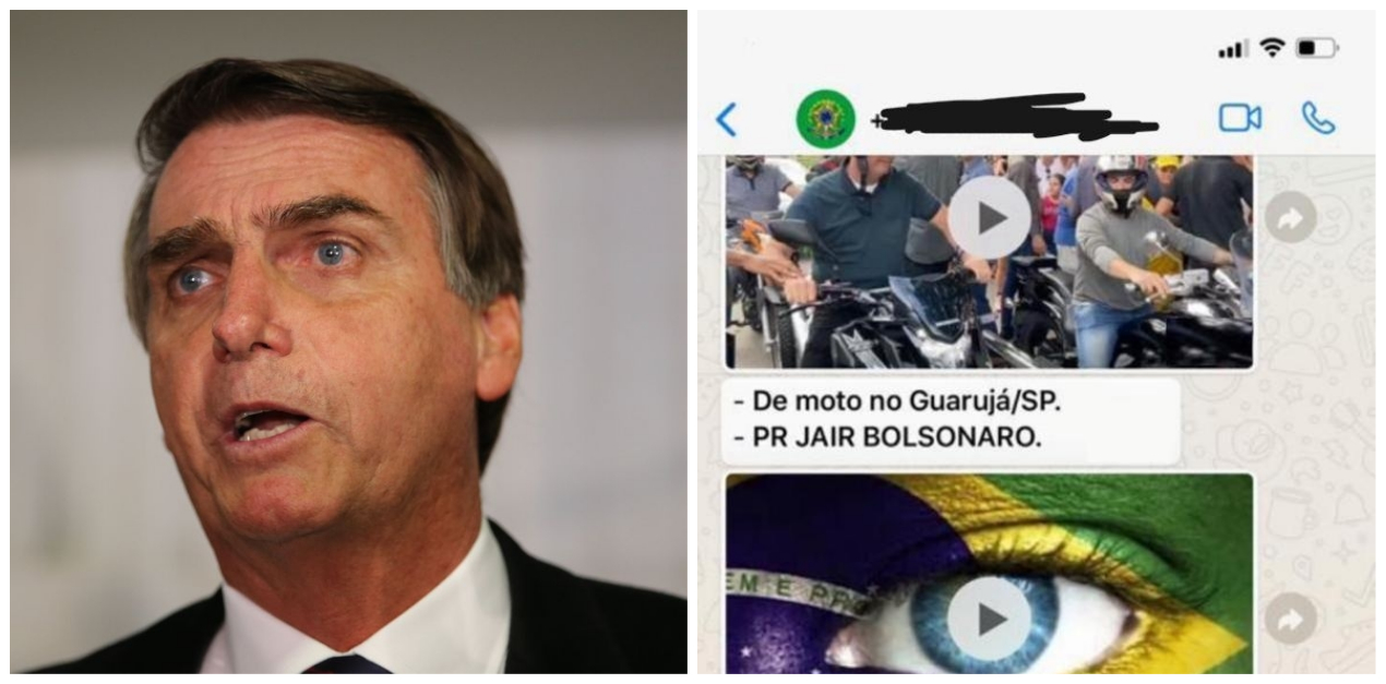 Bolsonaro envia convocação por whatsapp
