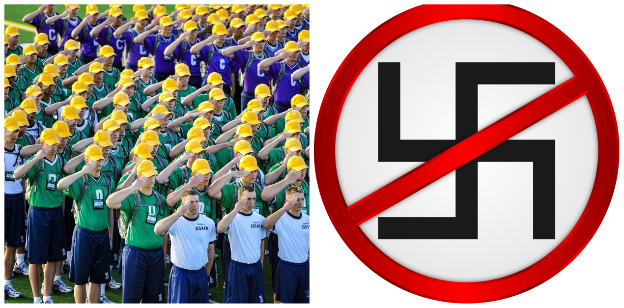 cadetes suspensos slogan nazista