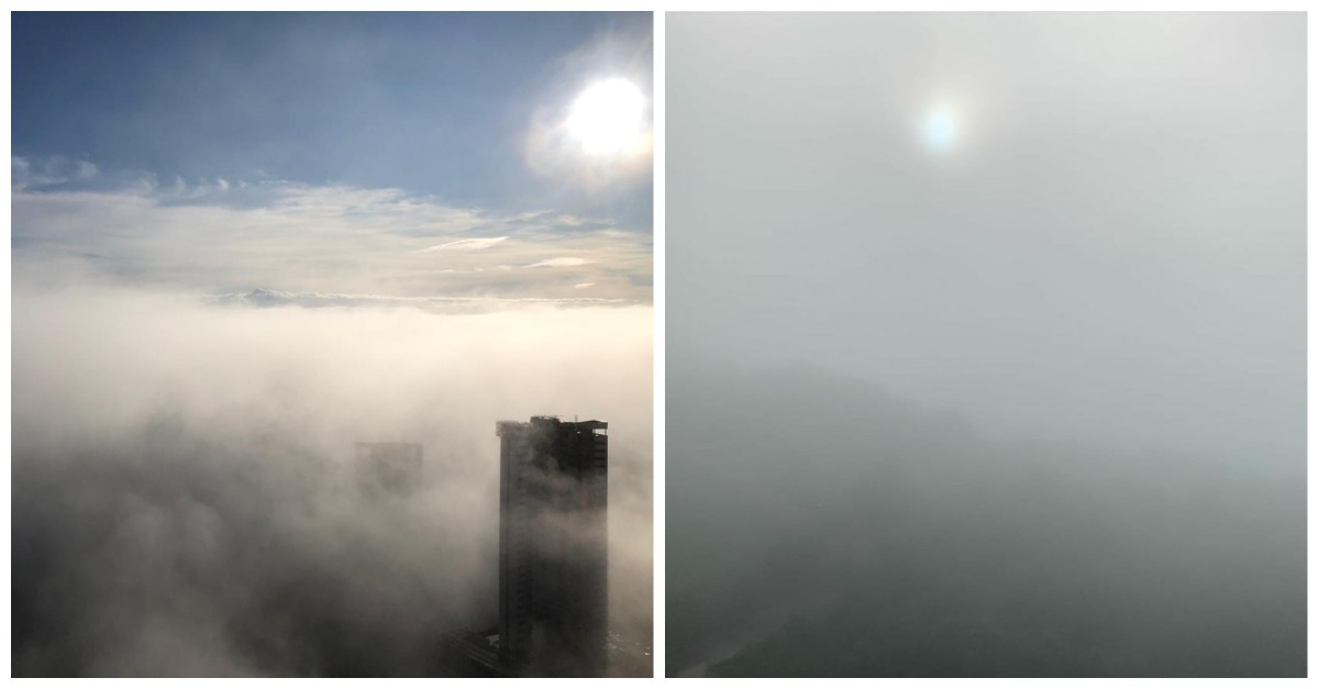 neblina vista em bairros de bh e nova lima