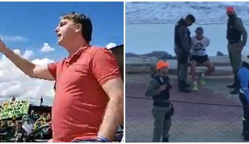 Bolsonaro foi em manifestação no QG do Exército