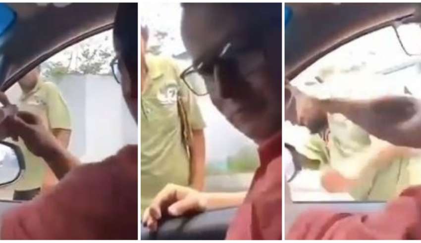 empresário agride homem rua
