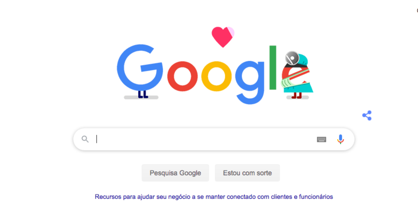 google homenageia profissionais da saúde