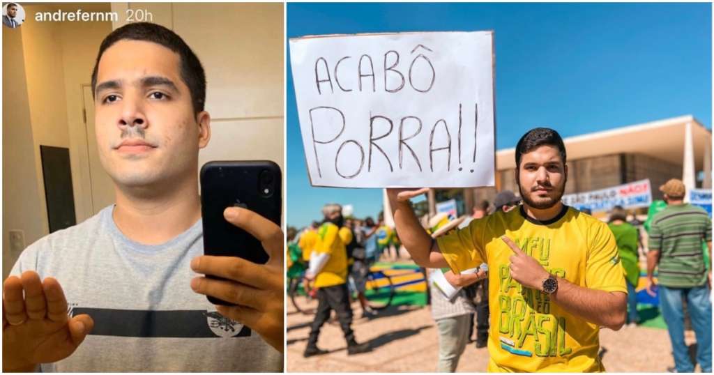 saudacao nazista andre fernandes