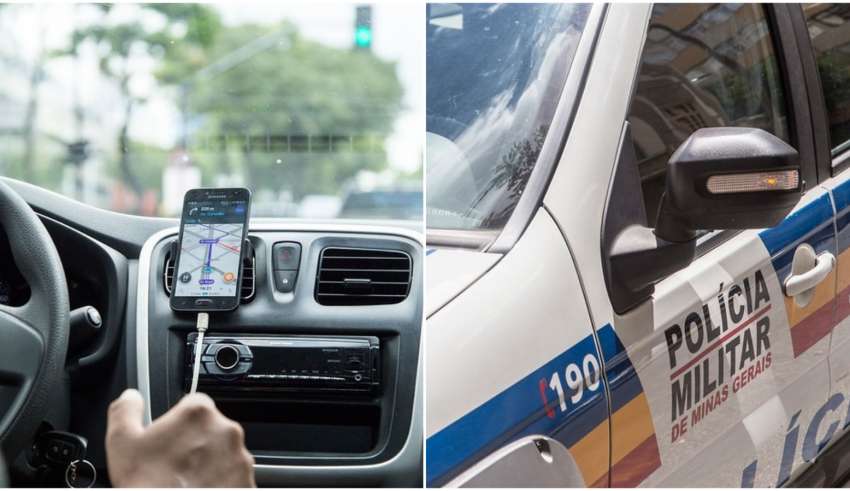 motorista de app foge PM