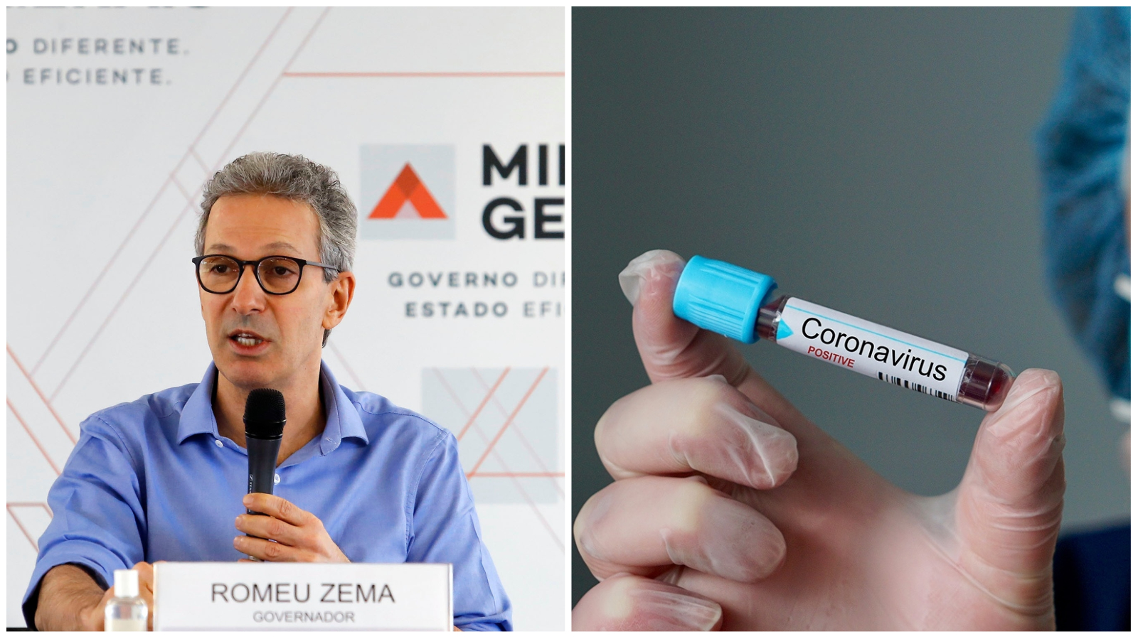 Zema testes coronavírus minas saúde