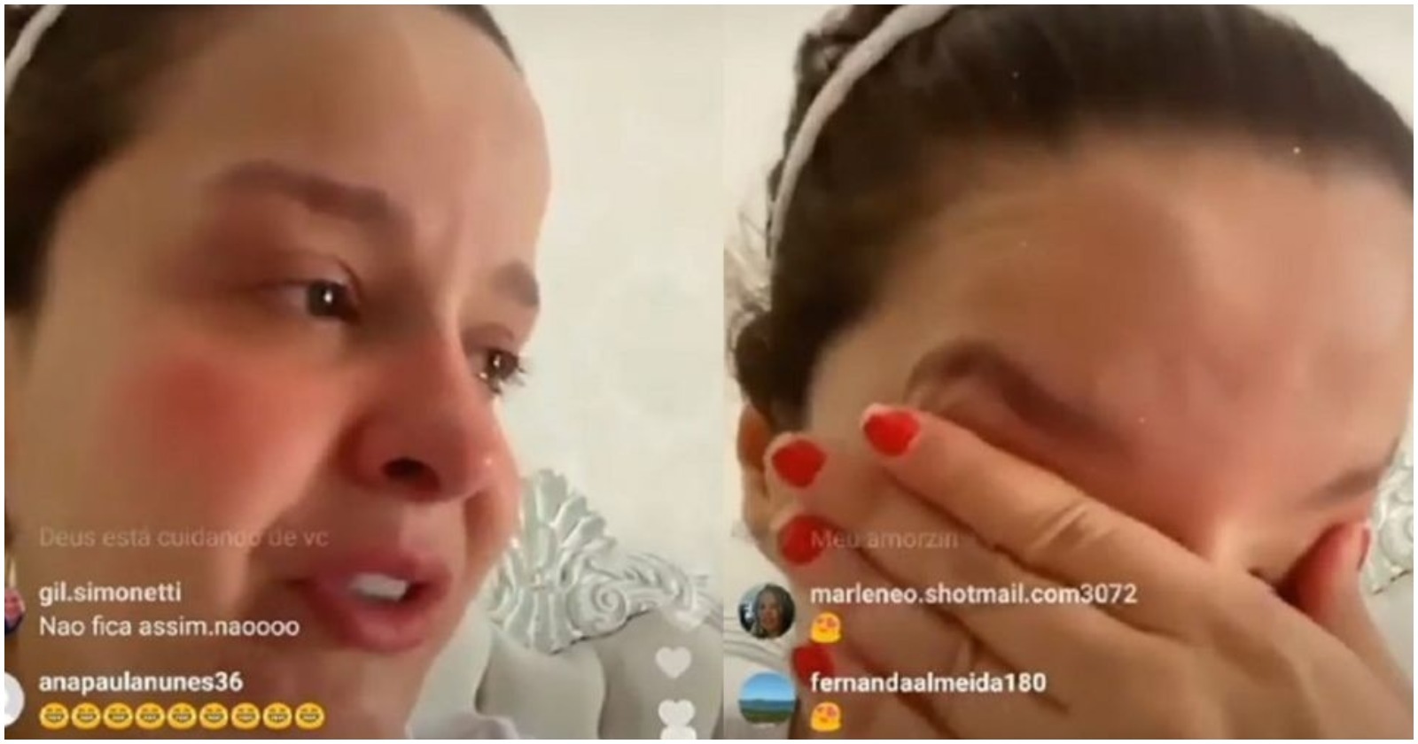Maiara chora em live do Instagram