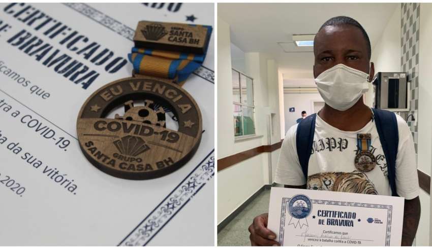 Medalha Santa Casa para curados covid