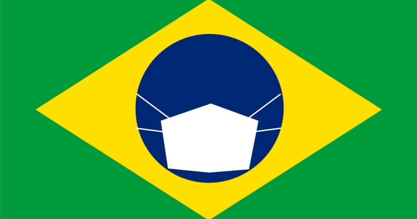 bandeira brasil mascara coronavírus