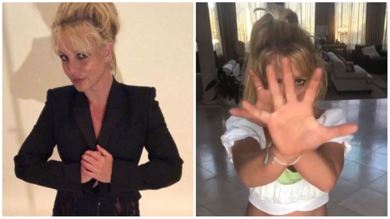 Fotos postadas pela cantora Britney Spears