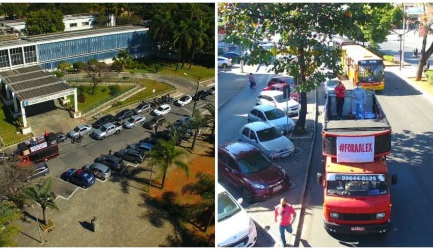 Carreata foi realizada por comerciantes da cidade