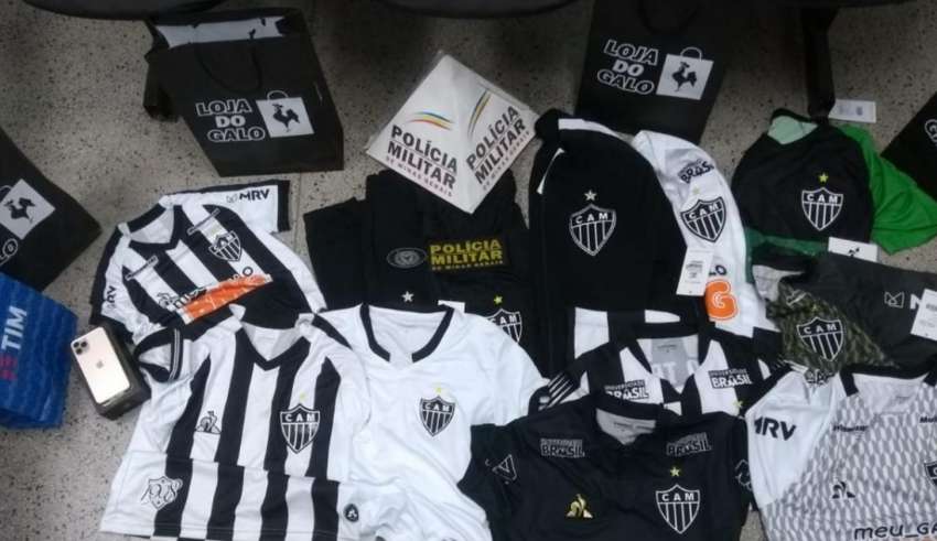 camisas do Galo recuperadas pela PMMG