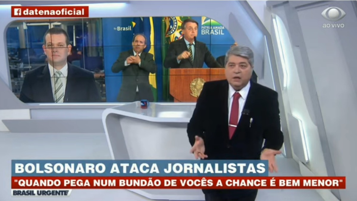 datena rebate crítica presidente bolsonaro brasil urgente band