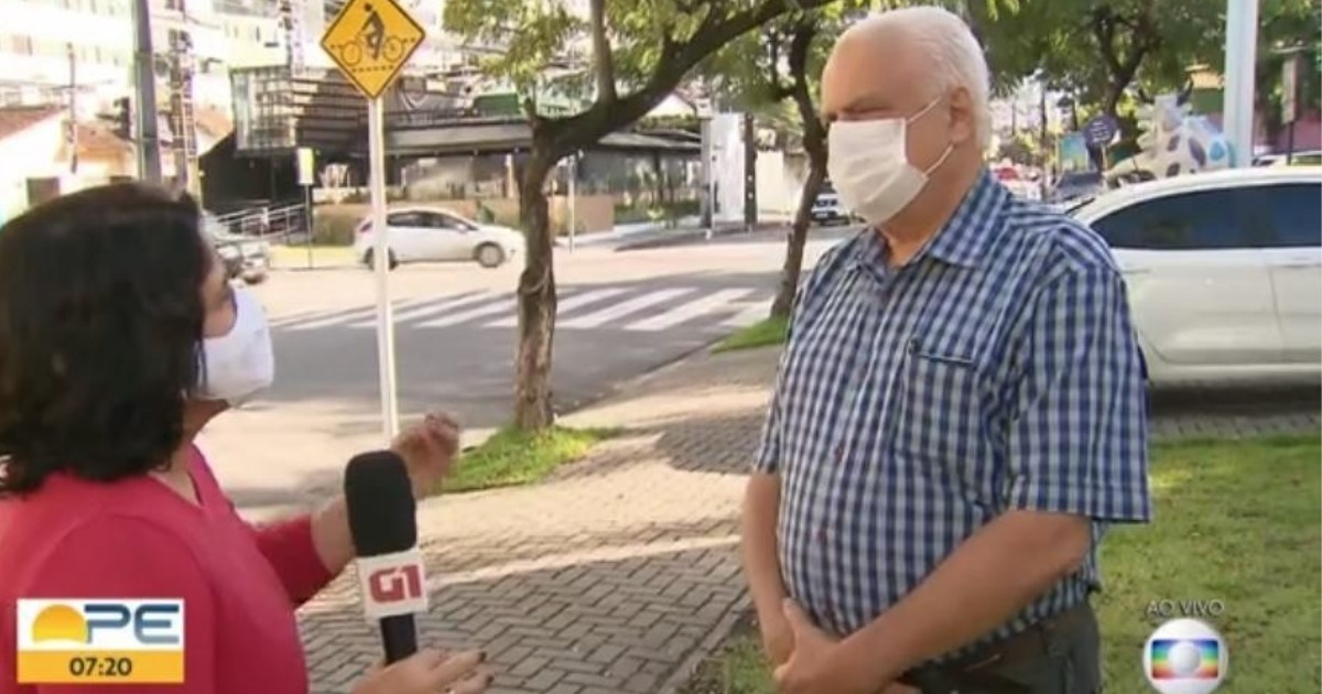 Repórter da TV Globo e entrevistado