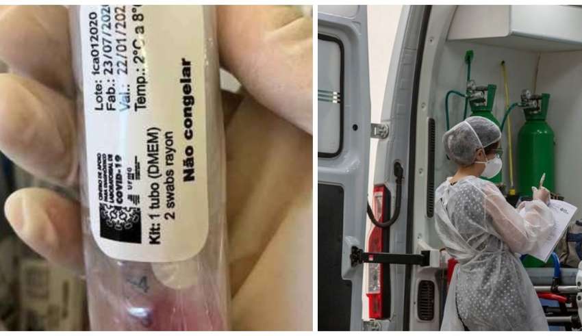 teste covid ambulancia