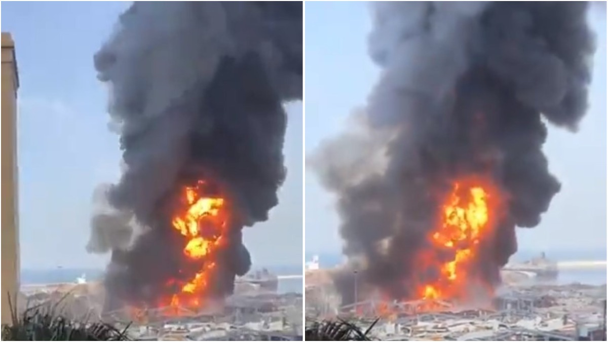Incêndio porto Beirute