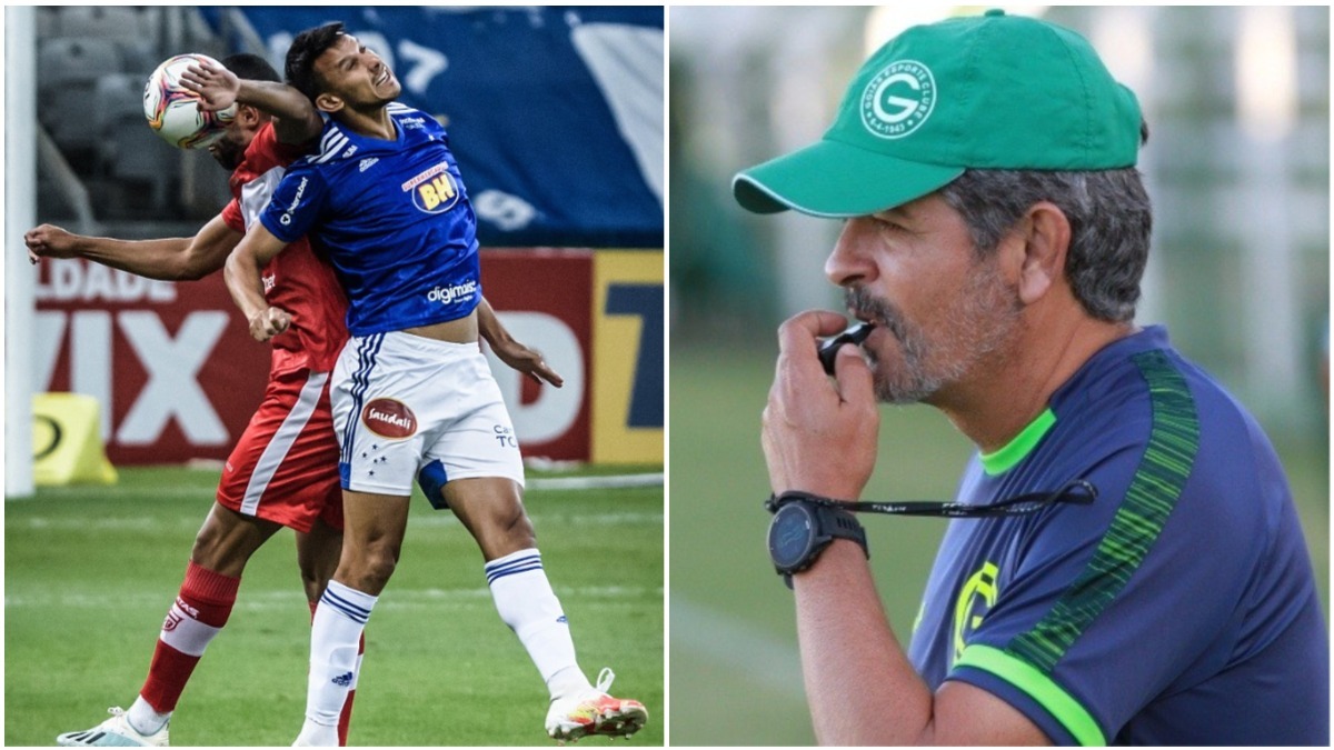 Imagens do Cruzeiro e do treinador Ney Franco