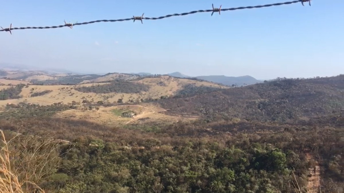 incêndio controlado na serra da moeda