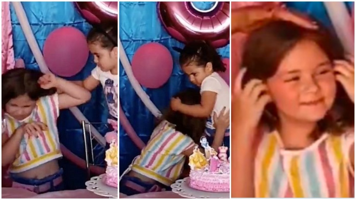 irmãs brigam durante festa de aniversário