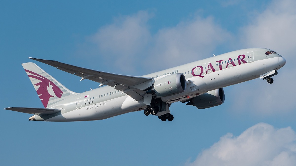 Avião da companhia aérea Qatar Airways