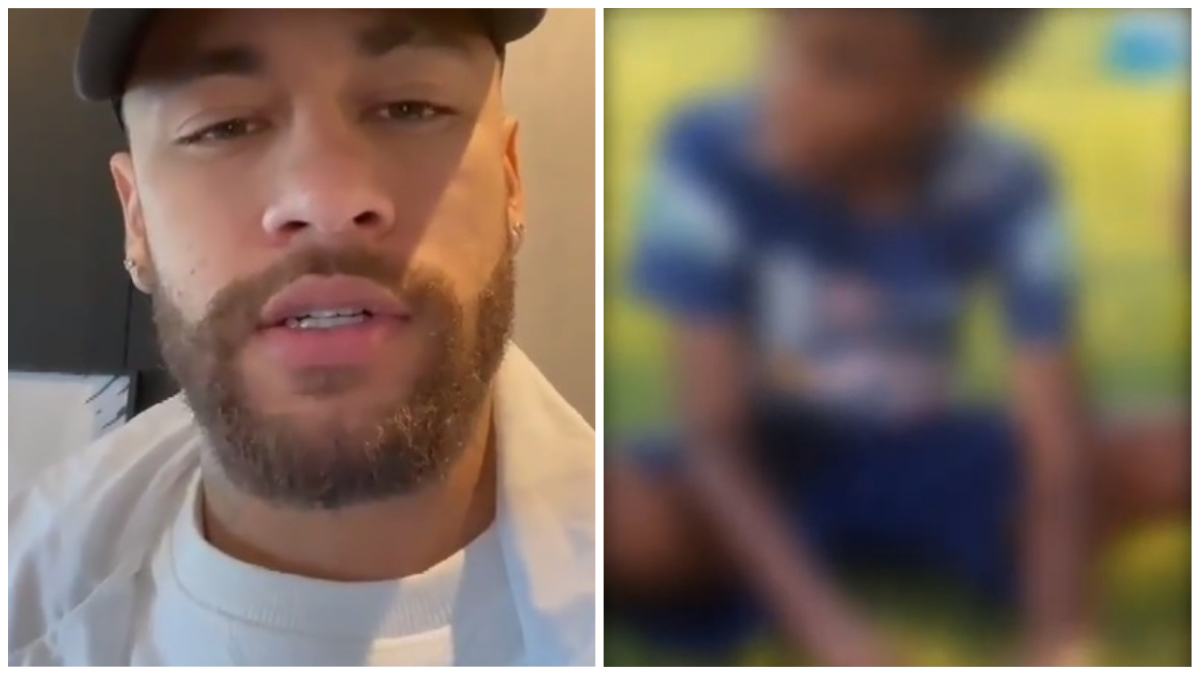 Neymar grava video para garoto de 11 anos