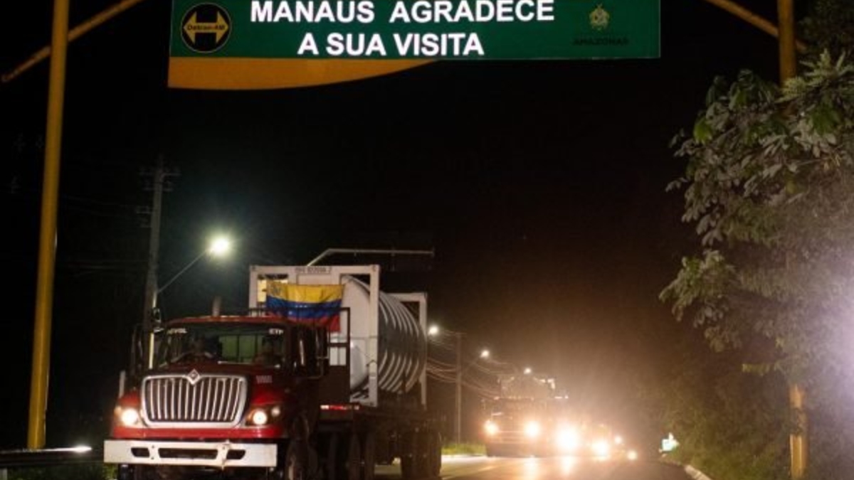 caminhões venezuela oxigênio chegam manaus