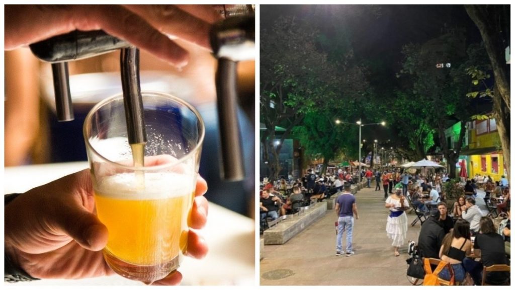 Cerveja bar aglomeração