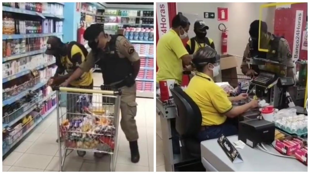 Policial faz compras para vendedor de picolé
