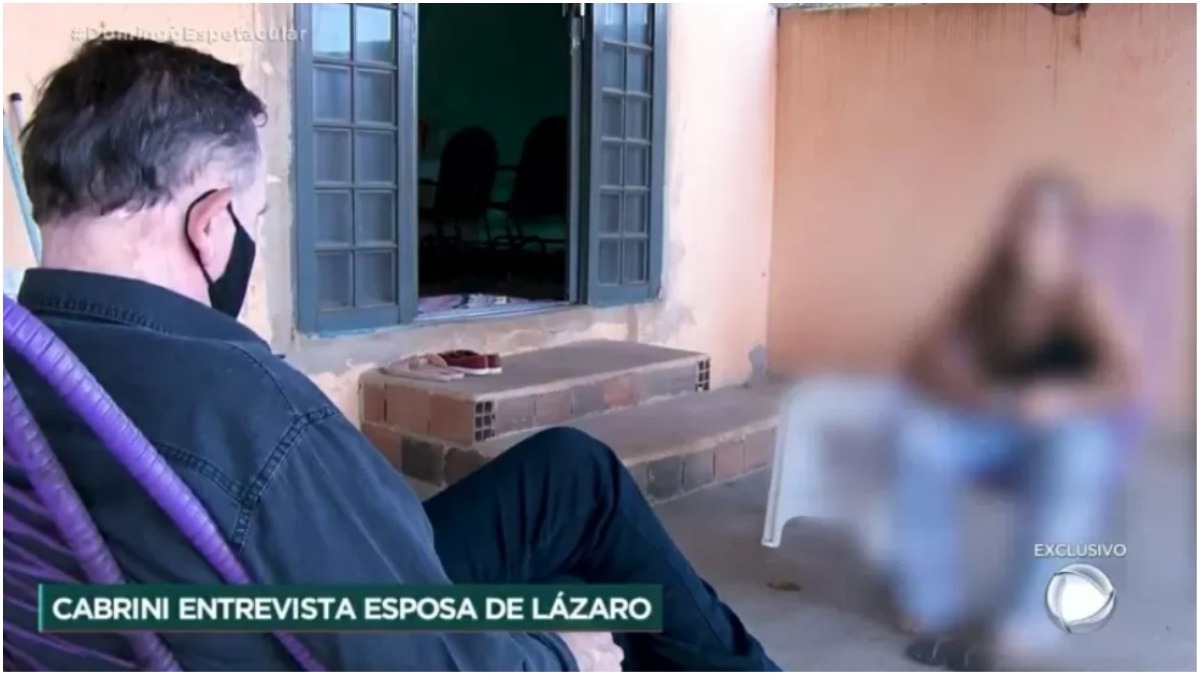 Entrevista Mulher de Lázaro Barbosa de Sousa Domingo Espetacular TV Record