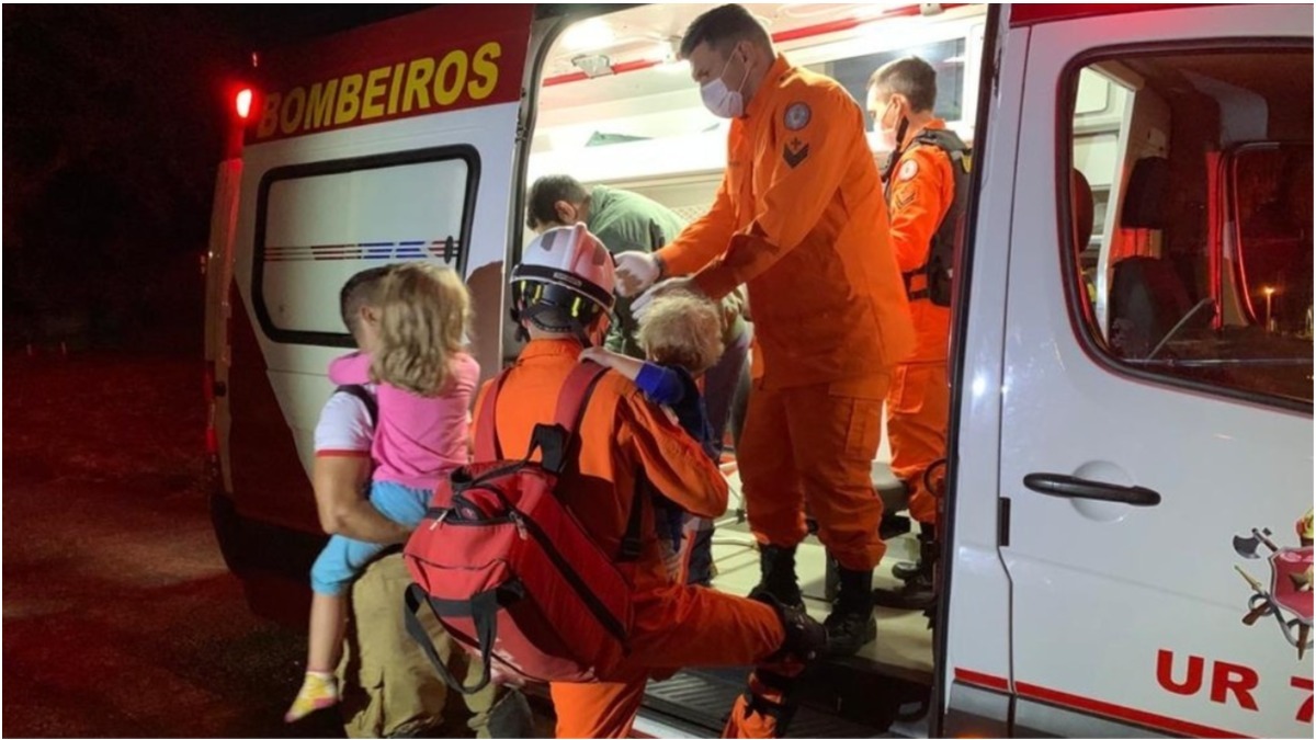 criança resgatada por bombeiros do DF