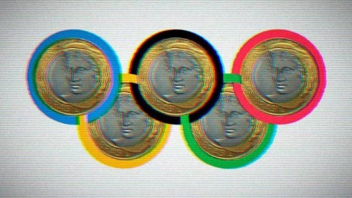 aros olimpíadas dinheiro real