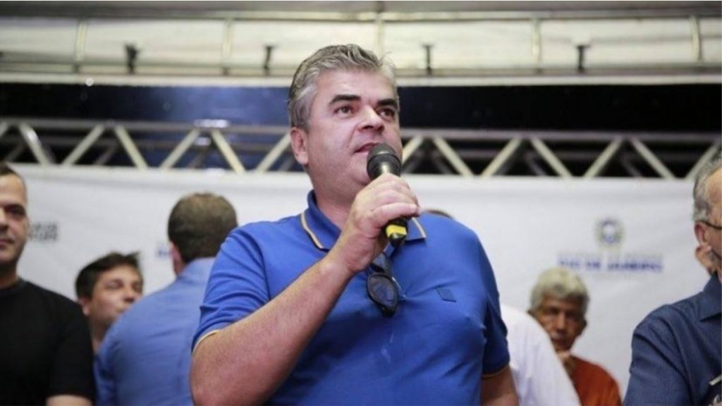 prefeito de Duque de Caxias (RJ) Washigton Reis (MDB) sem máscara