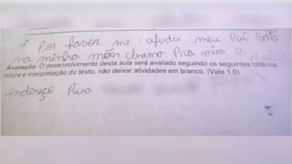 bilhete menino
