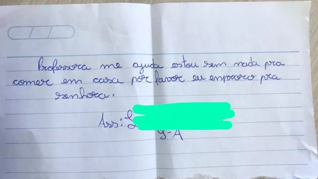Bilhete para professora