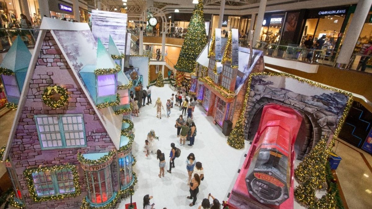 Natal do Minas Shopping tem decoração inspirada na saga de Harry Potter
