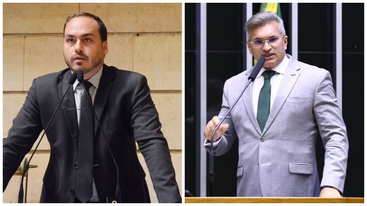 Carlos Bolsonaro e Julian Lemos