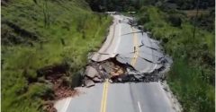 Os temporais em Minas causaram estragos as rodovias, tendo103 pontos onde o tráfego de veículos está total ou parcialmente interditado