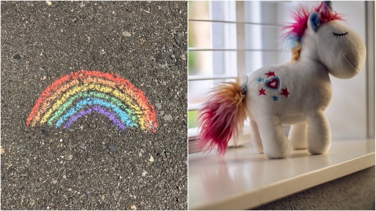 arco iris e unicornio